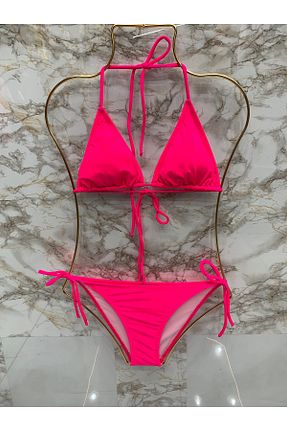 ست بیکینی رنگی زنانه پارچه XORVİO - کد 904458532