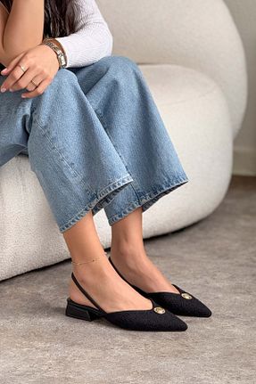بابت مشکی زنانه پارچه ای NİŞANTAŞI SHOES - کد 924363446