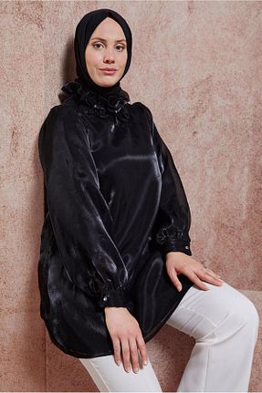 تونیک حجاب مشکی زنانه پلی استر Alvina - کد 829196888