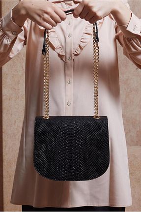 کیف دوشی مشکی زنانه چرم مصنوعی Alvina - کد 833214968
