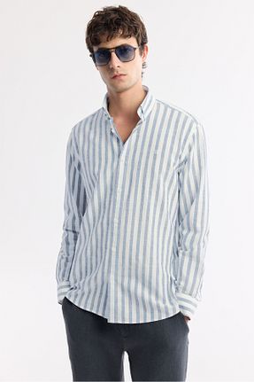 پیراهن آبی مردانه رگولار Avva - کد 924504297