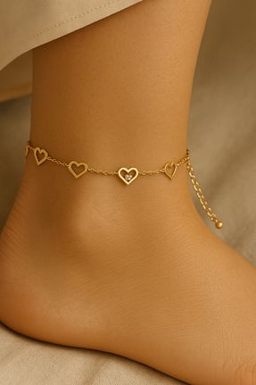 خلخال جواهر زرد زنانه استیل (فولاد) celisia - کد 901344731