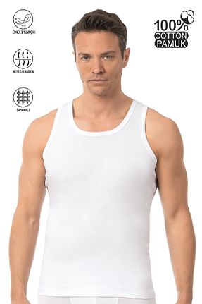 رکابی سفید مردانه پنبه ای ÖZKAN underwear - کد 986448