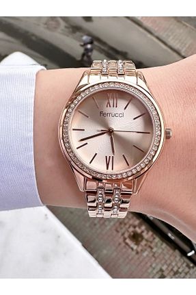 ساعت مچی صورتی زنانه 31-35 میلی متر Ferrucci - کد 790771993