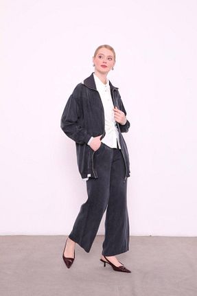 ست بالاتنه و پائین تنه مشکی زنانه بافتنی Levidor - کد 924514281