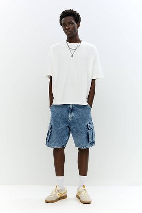 شلوارک و برمودا آبی مردانه Straight Pull & Bear - کد 924520267