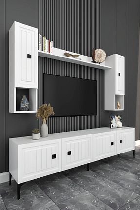 میز و پایه تلویزیون سفید MDF Happylife Furniture Design - کد 897243052
