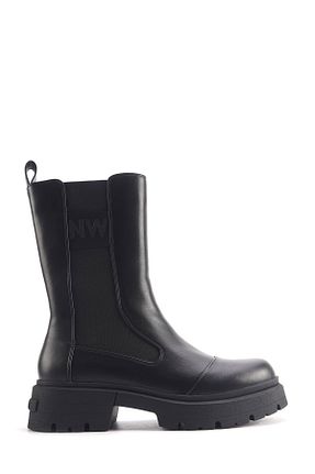 بوت / نیم بوت مشکی زنانه چرم مصنوعی Nine West - کد 863526543