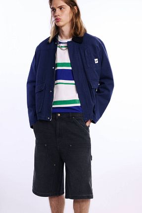 شلوارک و برمودا طوسی مردانه پنبه ای Pull & Bear - کد 924520732