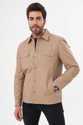 کاپشن بژ مردانه رگولار Metins Leather - کد 924535345