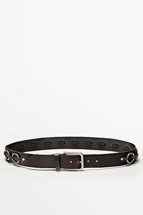 کمربند قهوه ای زنانه چرم خالص Massimo Dutti - کد 924527901