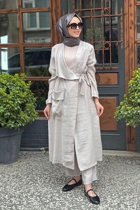 کلاه و ابایا طوسی زنانه مخلوط پلی استر NAKİ - کد 924539296