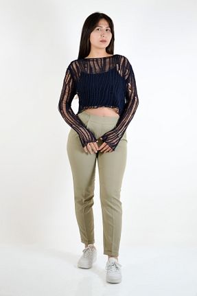 شلوار خاکی زنانه پلی استر Nisan - کد 924540665
