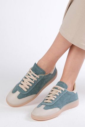 کفش اسنیکر سبز زنانه چرم اصل Mio Gusto - کد 924543652
