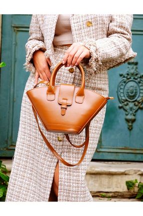 کیف دوشی قهوه ای زنانه چرم مصنوعی GÜLÇEM butik - کد 924547919