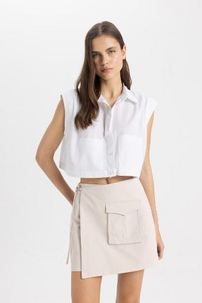 دامن بژ زنانه پارچه Defacto - کد 824331272