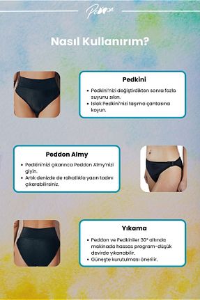 پائین تنه بیکینی مشکی زنانه ساده PEDDON - کد 849128988