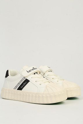 کفش اسنیکر سفید بچه گانه بند دار Benetton - کد 924567546