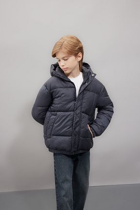 کاپشن طوسی بچه گانه رگولار Defacto - کد 868054192