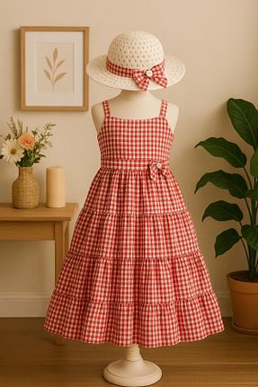 لباس قرمز بچه گانه جین Midani Store - کد 924555724