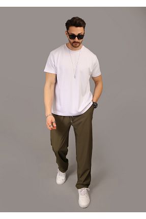 شلوار کرمگن خاکی مردانه پاچه گشاد INFLUYENTE - کد 924585554
