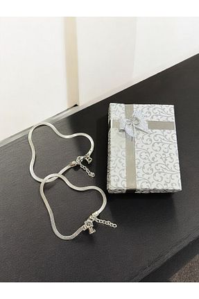 دستبند استیل (فولاد) طوسی زنانه استیل ضد زنگ GLANZEND - کد 924225750