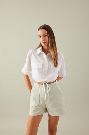 بلوز سفید زنانه ساده Defacto - کد 828422842
