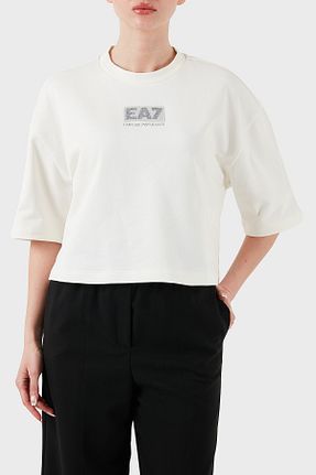 تیشرت نباتی زنانه رگولار EA7 - کد 924572573