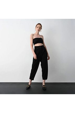 شلوار مشکی زنانه بافتنی Butik - کد 924594021