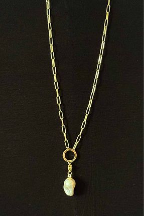 گردنبند جواهر طلائی زنانه مروارید Nevin Kaya Moda - کد 924622675