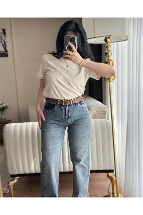 شلوار جین آبی زنانه پاچه لوله تفنگی astakosmoda - کد 924624232