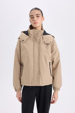 کاپشن بژ زنانه رگولار Defacto - کد 889859875