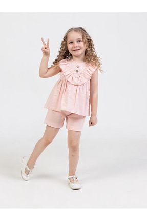 ست بالاتنه و پائین تنه صورتی بچه گانه بافتنی Pasur Bebe - کد 925269406