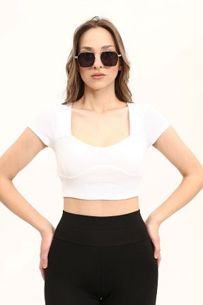 بلوز سفید زنانه ساده KİM Kİ O - کد 683398465