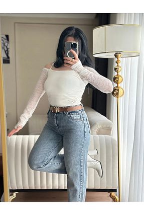 شلوار جین آبی زنانه پاچه لوله تفنگی astakosmoda - کد 924624232