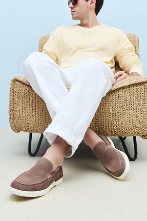 کفش کژوال قهوه ای مردانه چرم خالص Ziya - کد 924641250