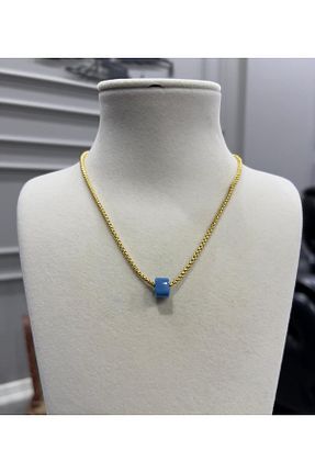 گردنبند استیل ( فولاد ) زرد زنانه استیل ضد زنگ Store - کد 923466433