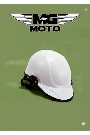 کلاه ایمنی موتور سواری سفید Açık Kasklar MG MOTO - کد 924071059