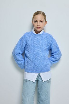 پلیور آبی بچه گانه Saç Örgü Defacto - کد 868627992