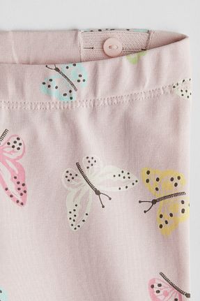 ساق شلواری صورتی بچه گانه پنبه ای H&M - کد 924654002