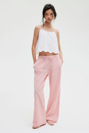 شلوار قرمز زنانه پنبه ای H&M - کد 924653960