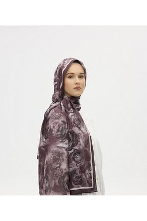 شال قهوه ای زنانه پنبه ای MİRSOY SCARF - کد 924659149