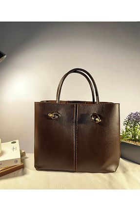 کیف دوشی قهوه ای زنانه چرم مصنوعی Detre - کد 897344522