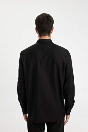 پیراهن مشکی مردانه %100 پنبه Defacto - کد 855460172