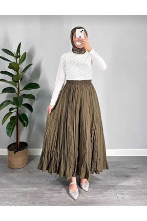 دامن خاکی زنانه بافتنی Birru Butik - کد 904890737