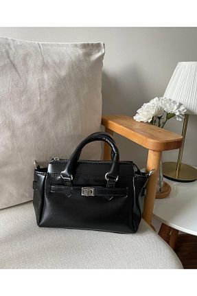 کیف دوشی مشکی زنانه چرم مصنوعی Detre - کد 897016433