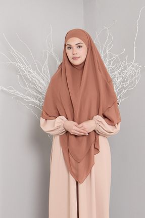 روسری قهوه ای شیفون Mihrisina collection - کد 924660446