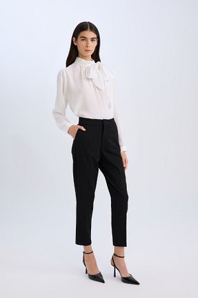 بلوز سفید زنانه ساده Defacto - کد 862655738