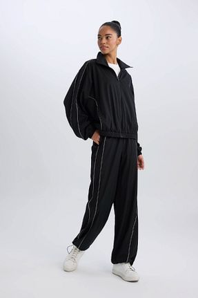 شلوار کرمگن مشکی زنانه رگولار Defacto - کد 893497481
