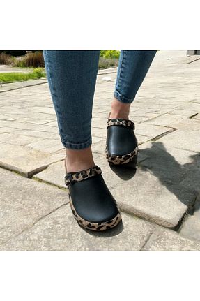 دمپائی مشکی زنانه چرم مصنوعی COMFORT OF PANTOFOLE - کد 848259051